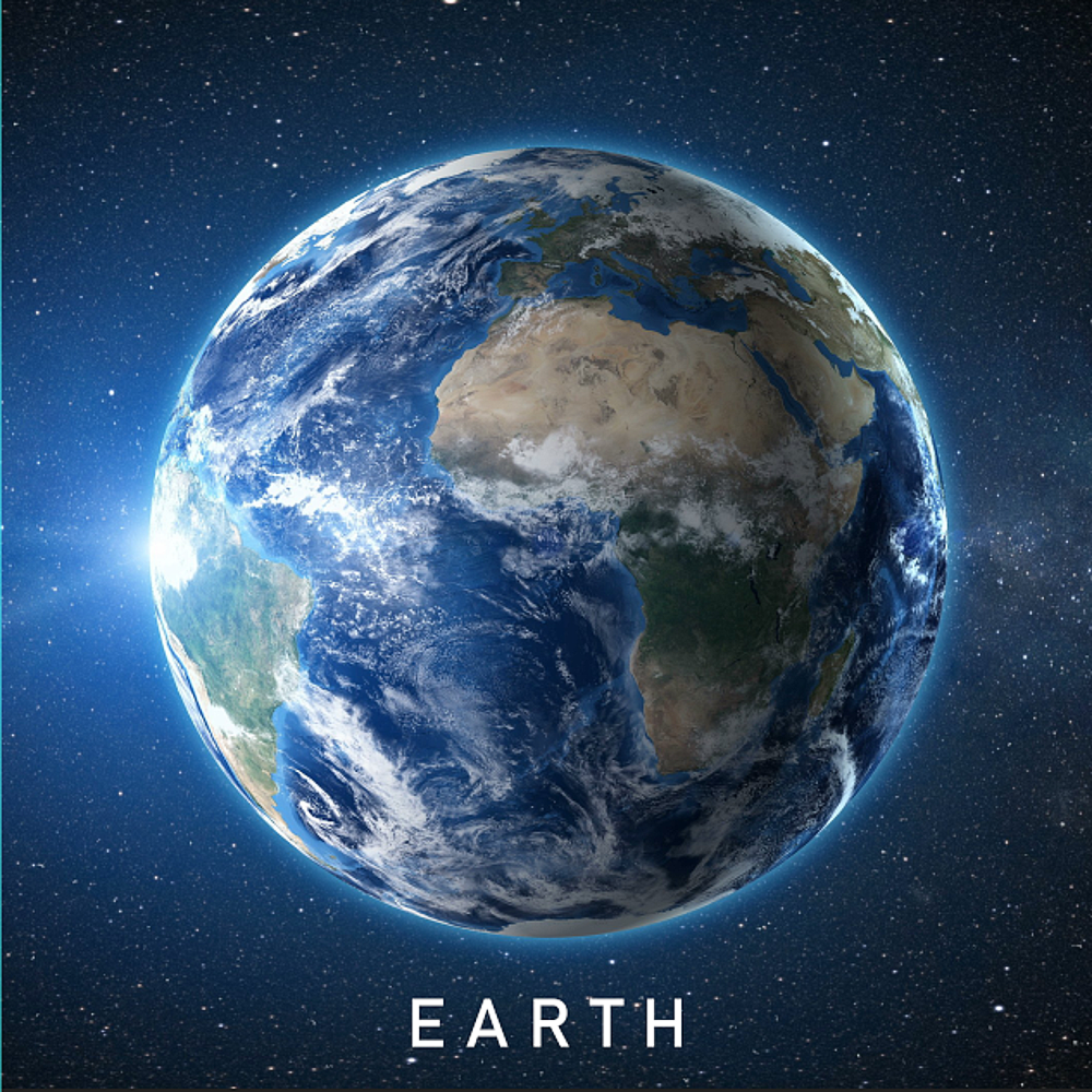 Allernieuwste.nl®.nl® Canvas Onze Planeet Aarde Vanuit De Ruimte - Aarde Economie En Duurzaamheid Vu