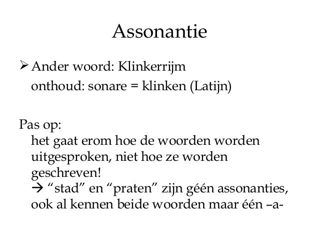 alliteratie.assonantie - Over En Uit Betekenis
