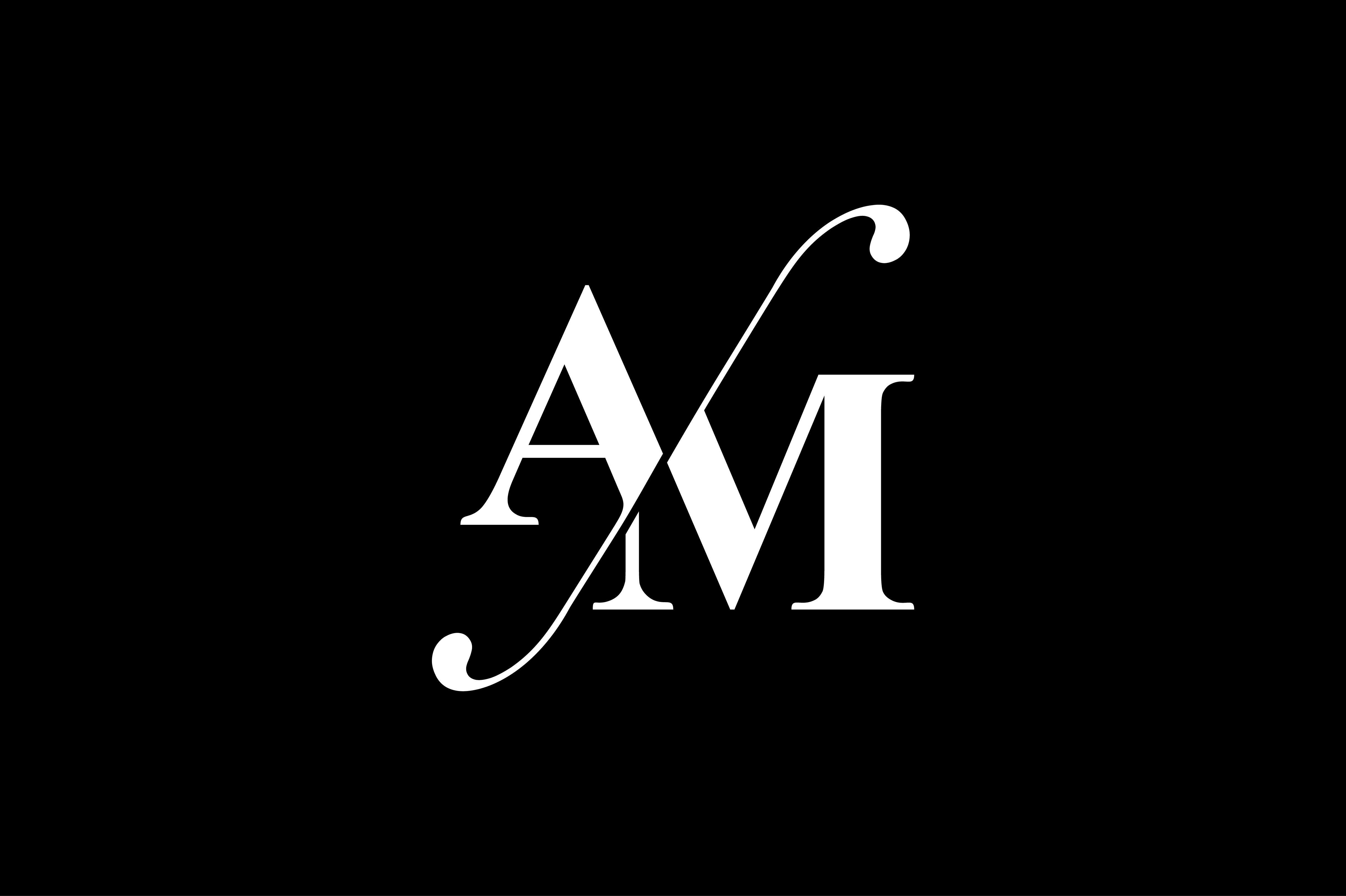 AM Monogram Logo design By Vectorseller | TheHungryJPEG.com - Am Kürzere Ende Der Sonnenallee