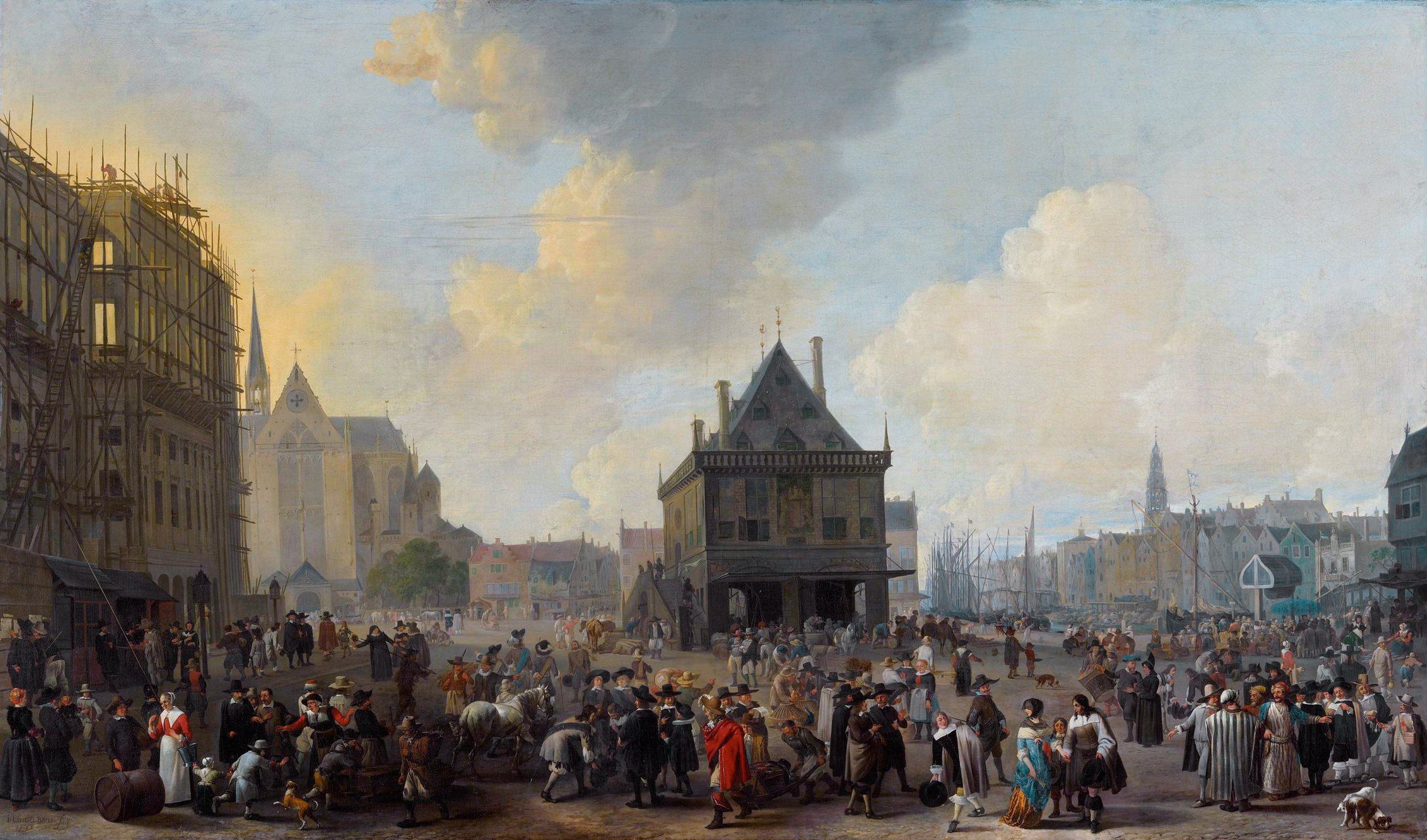 Amsterdam's Dam Square in 1656. | Dam square, Kingdom of the - Gezicht Op De Dam Zwarte Vrouw