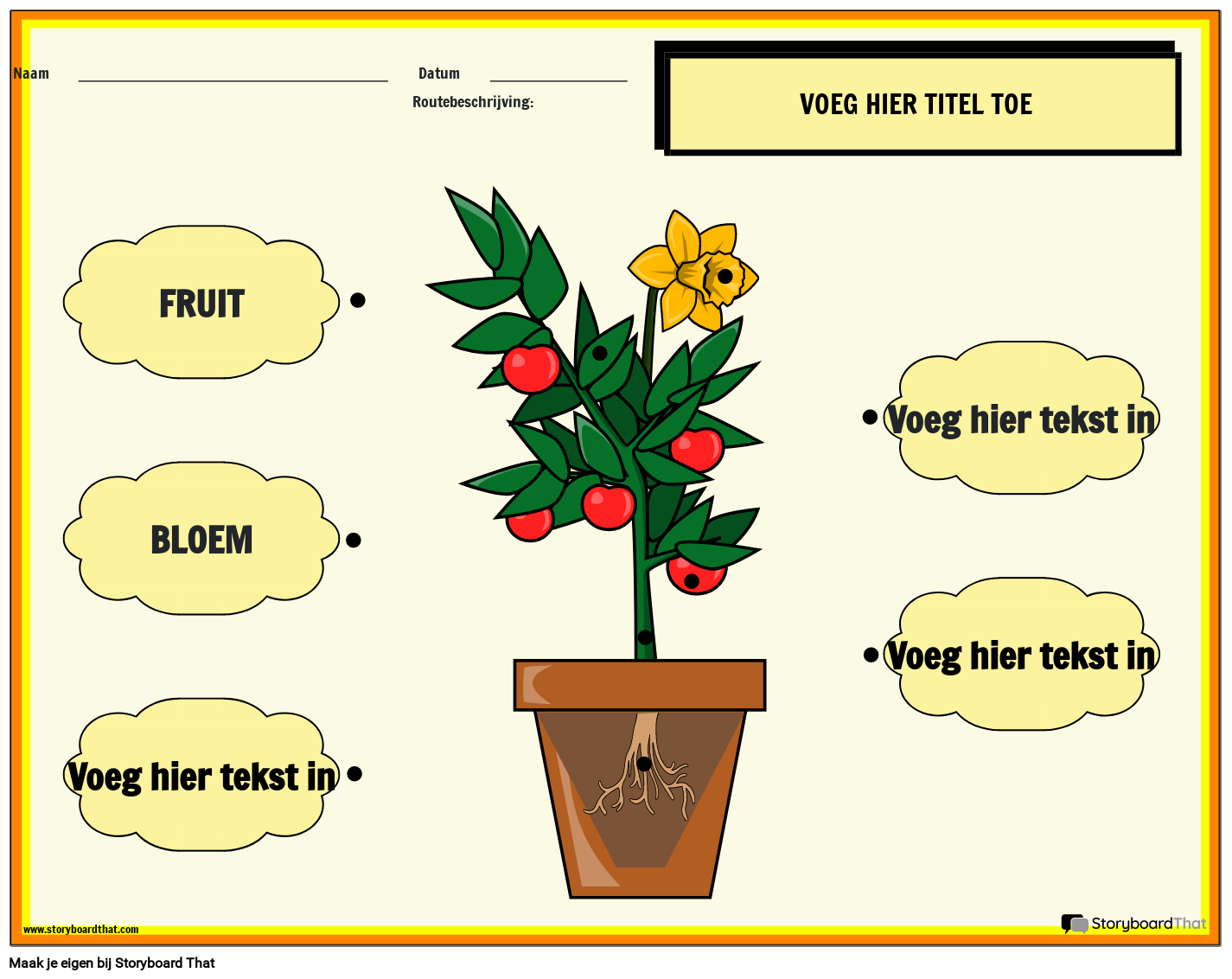 Anatomie van een Bloem Voor Kleuterschool Storyboard - Hoeveel Bloem Is 1 Eetlepel