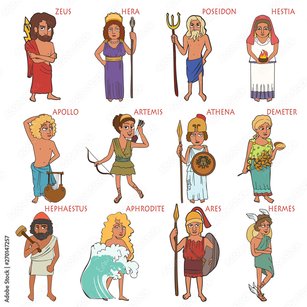 Ancient Greek Gods Cartoon Figures Sets With Dionysus Zeus, 50% OFF - Hoe Heet De Griekse Godin Van De Eeuwige Jeugd