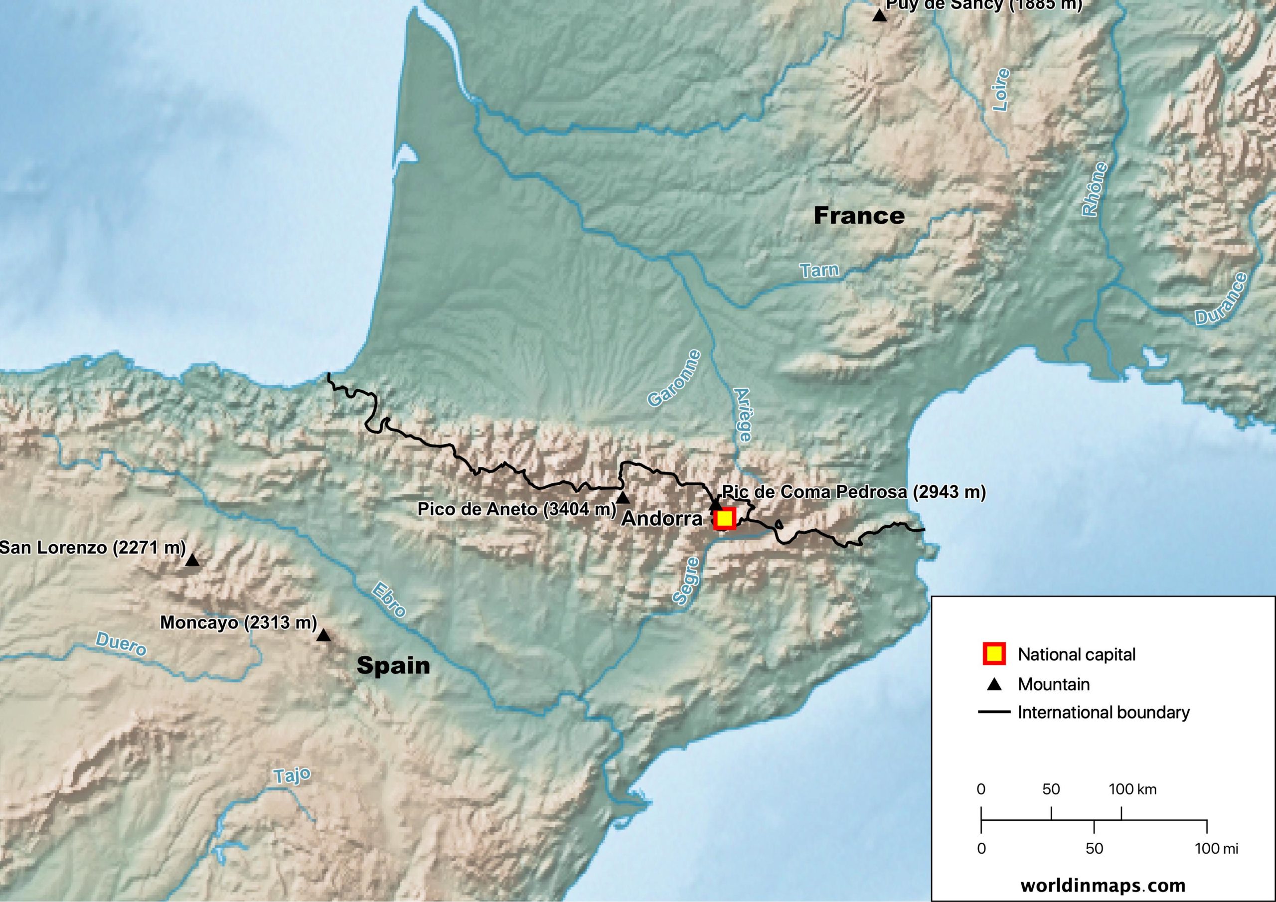 Andorra in map and data - World in maps - Waar Ligt Andorra Op De Kaart