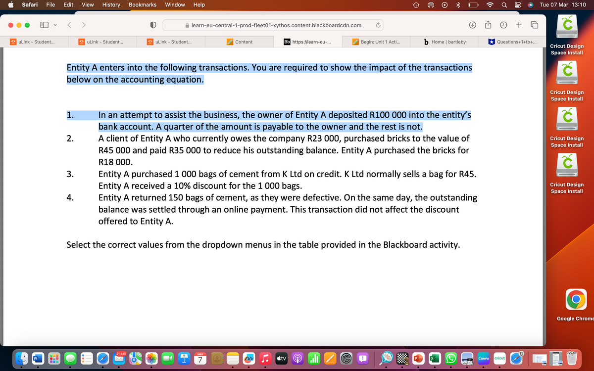 Answered: ntity A enters into the following… | bartleby - Scheppingsdagen 1 Tot 7
