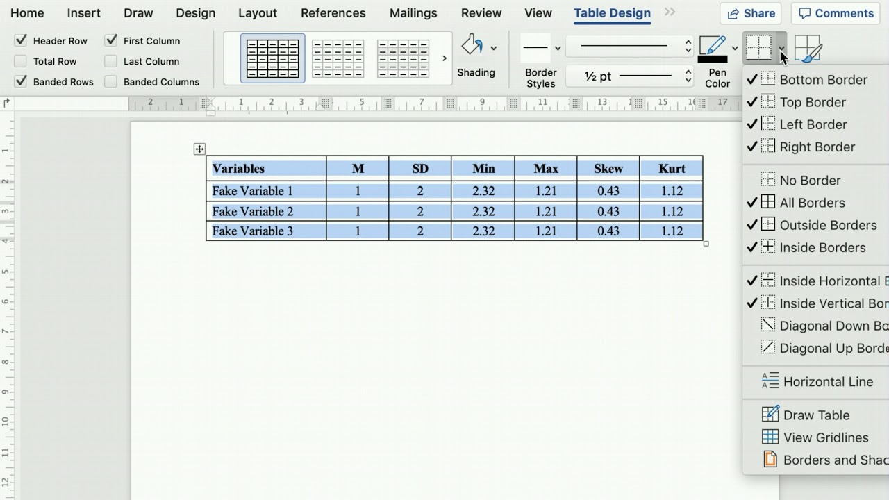 Apa Tables Tutorial - YouTube - Table In Apa Format Template