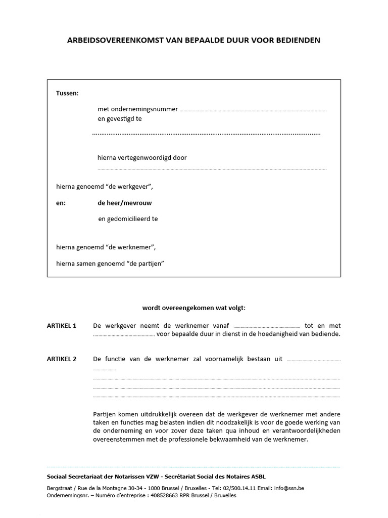 Arbeidsovereenkomst Eindigt Op Of Per