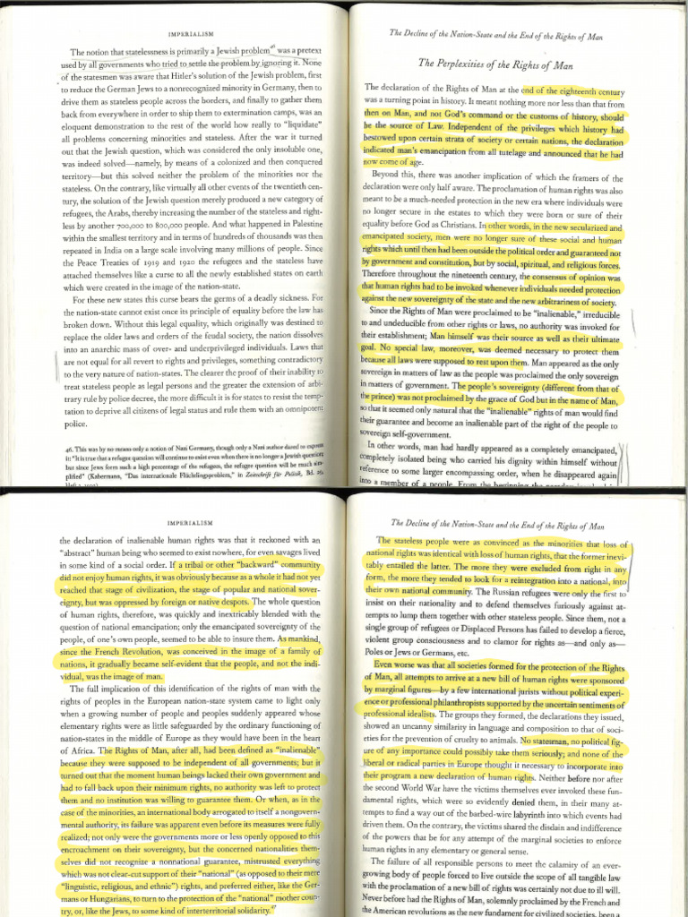 Hannah Arendt The Perplexities Of The Rights Of Man