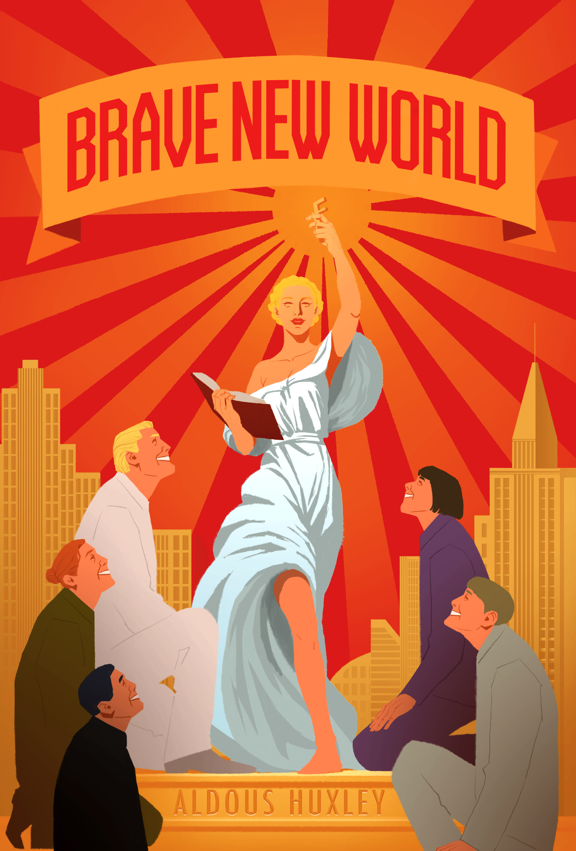 ArtStation - Cover page for the novel 'Brave New World' by Aldous Huxley - The Brave New World Book