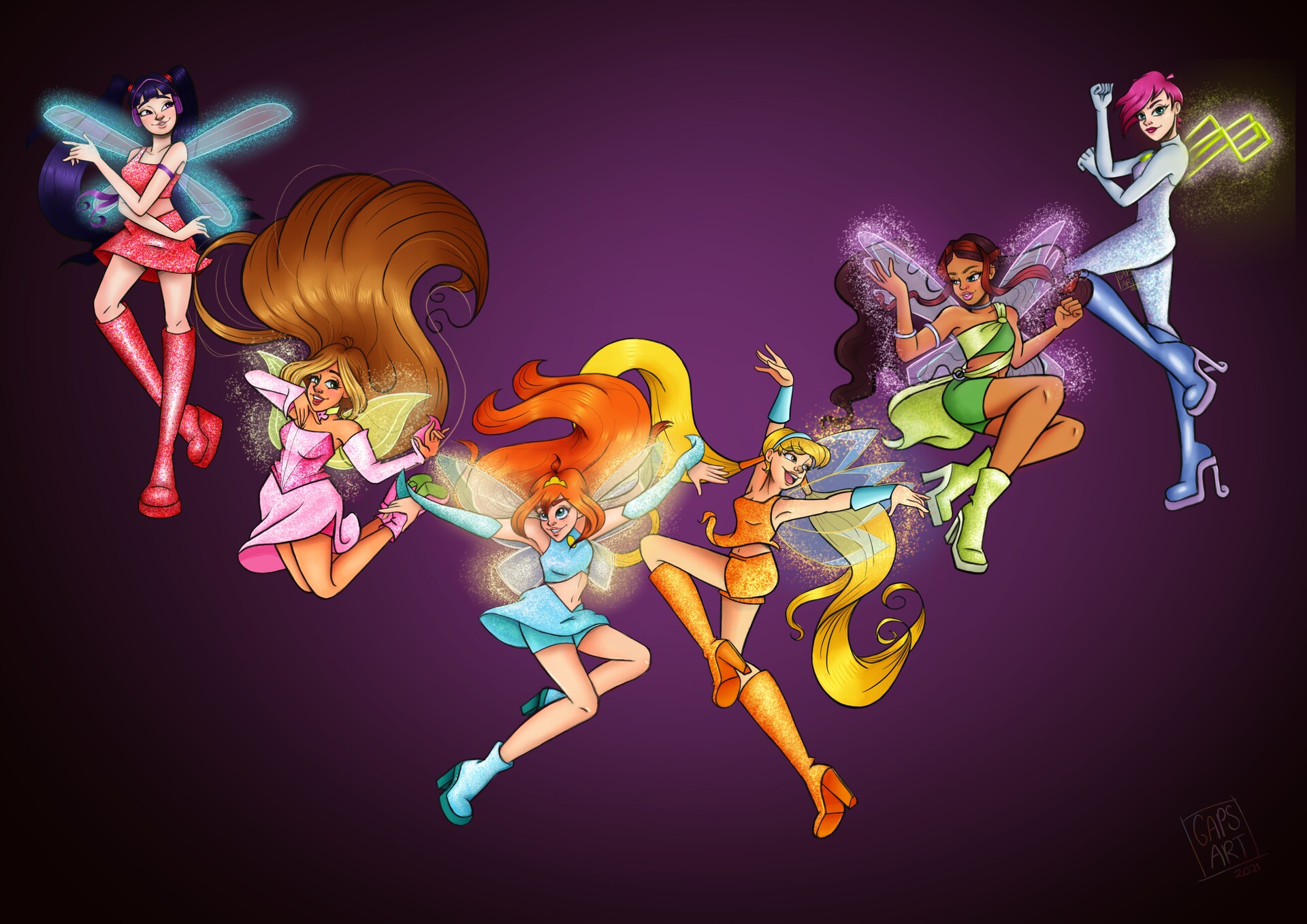 ArtStation - Winx Club in my Style - Winx Club Winx Club Winx Club