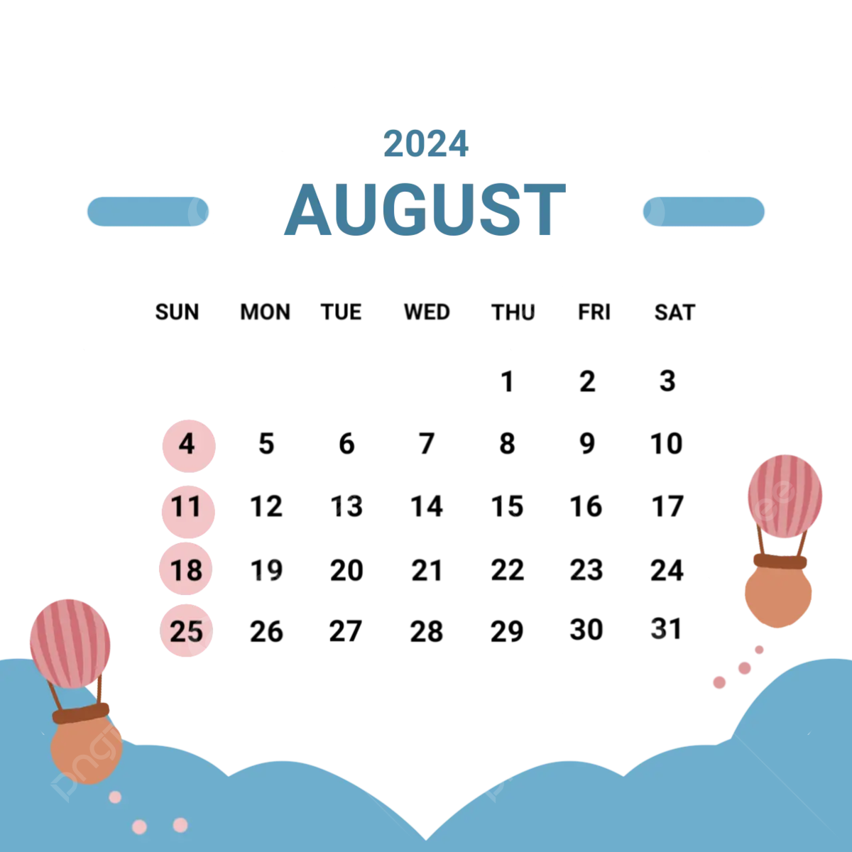 August Calendar 2024, Blue Calendar, Monthly Calendar 2024, August 2024 - Wanneer Is Het Suikerfeest 2024