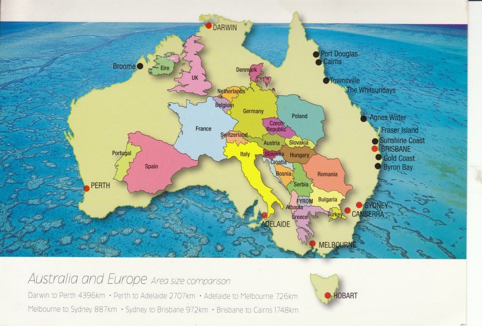 Australia is bigger than you realize! #yankinaustralia #australia | Viaggio - Hoe Groot Is Australie Vergeleken Met Nederland