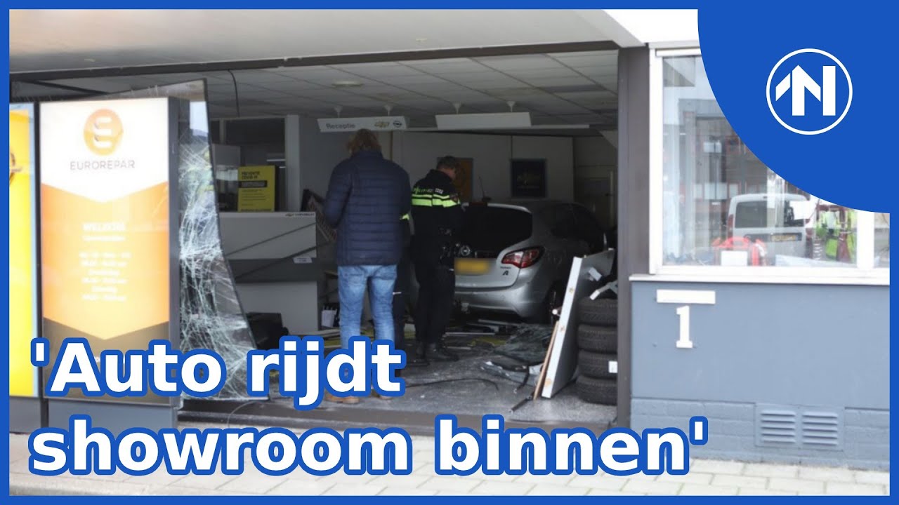 Auto rijdt showroom autobedrijf binnen in Stadskanaal: twee gewonden - Boete Voor Te Langzaam Rijden