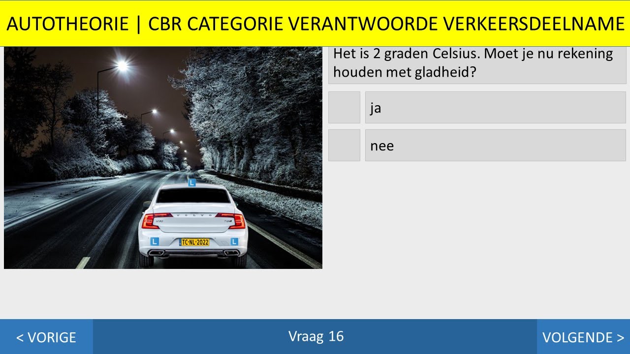 Autotheorie - Inzichtvragen - Start-Stop - Inhalen - Glad wegdek - Vanaf Welke Leeftijd Theorie Auto