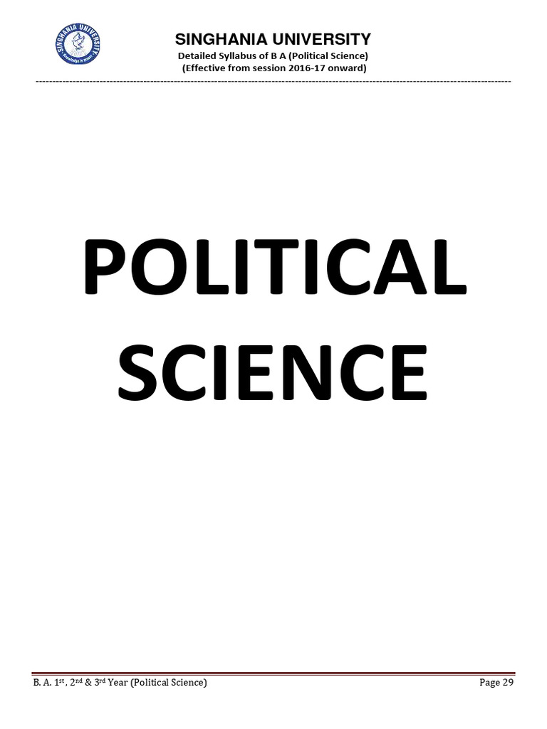 Methods Of Research In Political Science
