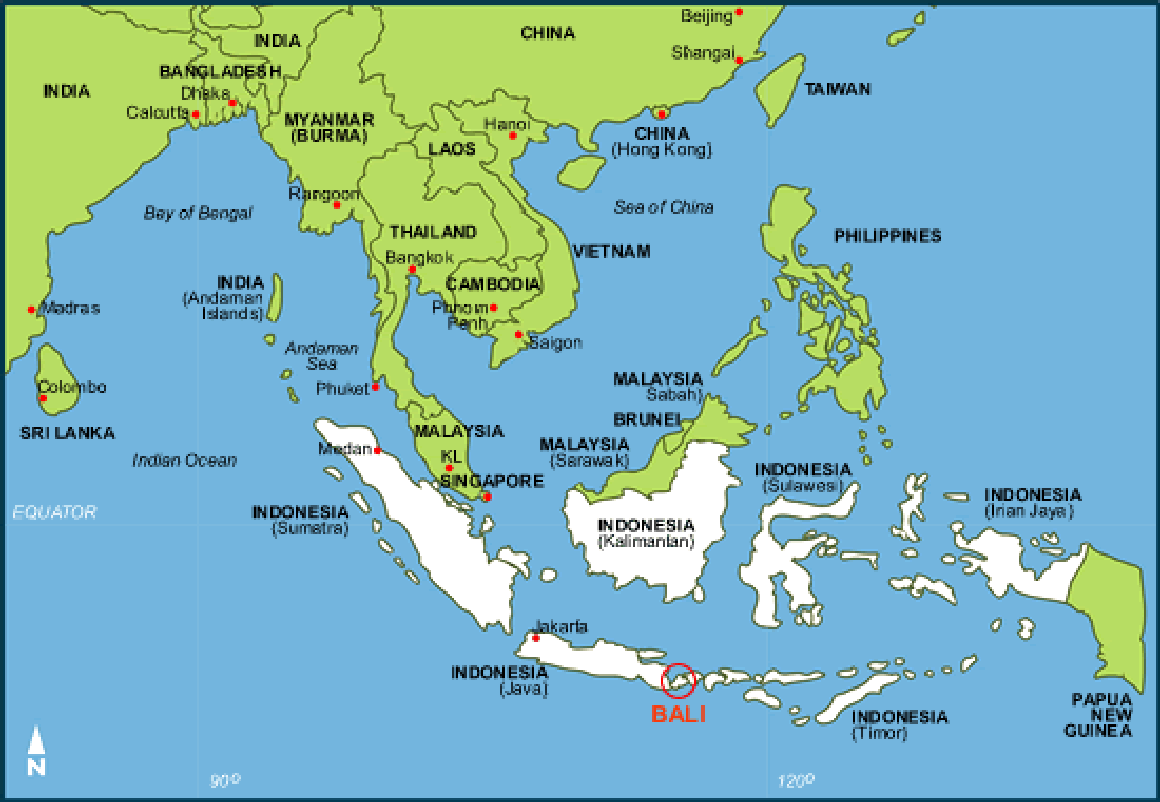 Bali In World Map - Kermit N McAvoy - Waar Ligt Bali Op De Wereldkaart