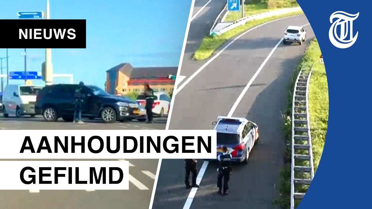 Beelden: politie houdt verdachten aanslag Peter R. de Vries aan - YouTube - Aanslag Peter R De Vries Nos