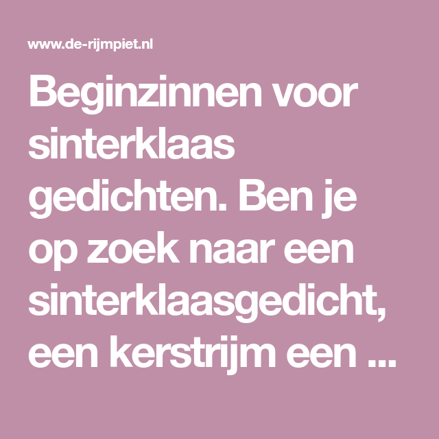 Beginzinnen voor sinterklaas gedichten - Hoe Begin Je Een Sinterklaasgedicht