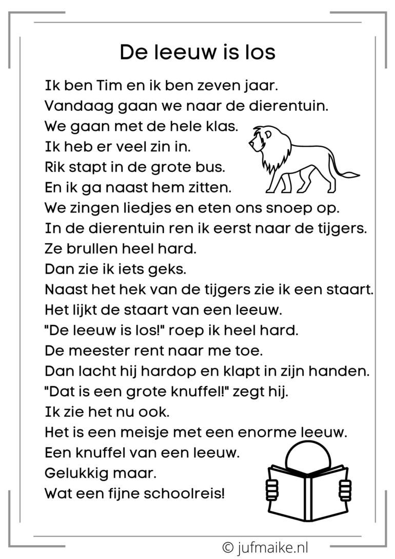 Begrijpend lezen eind groep 3 • Juf Maike - Begrijpend Lezen Groep 7 Teksten