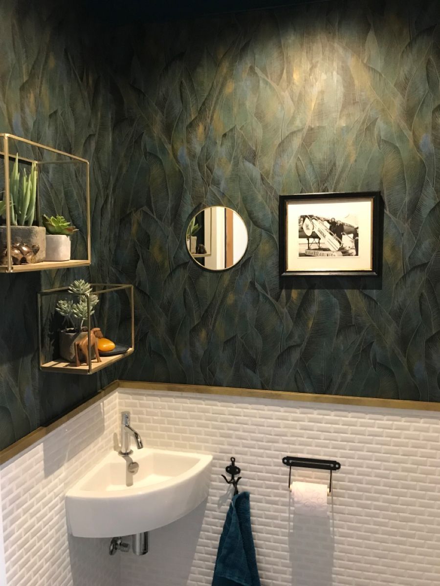 Behang wc | Toilet room decor, Bathroom design decor, Small downstairs - Behang Voor In De Wc