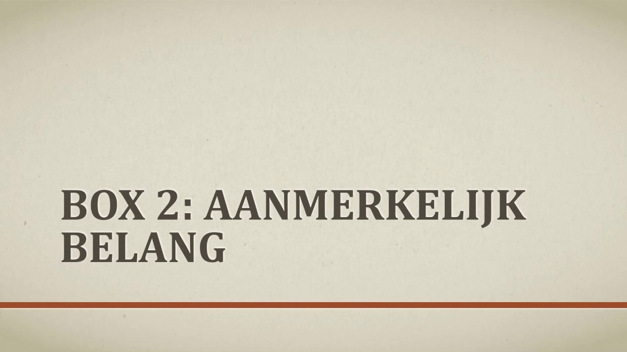 Fictieve Vervreemding Aanmerkelijk Belang Overlijden