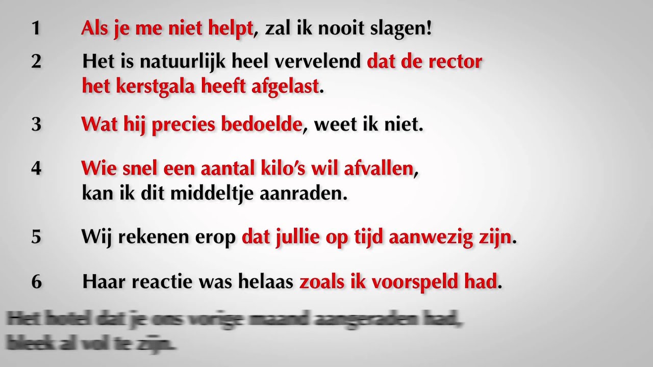 benoemen van een onderschikkende zin - TaalTransfer.eu - YouTube - Komma Voor Of Na Maar