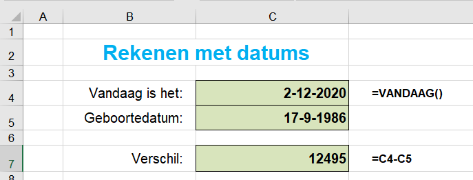 Bereken data met functie Datumverschil | AVK | MS Office tips - Hoe Schrijf Je Een Datum In Cijfers