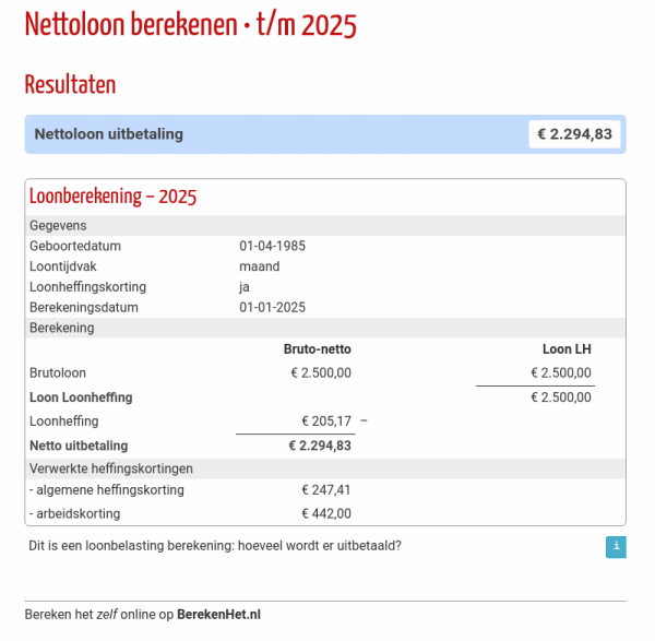 Loonstrook Voor Of Na Salaris