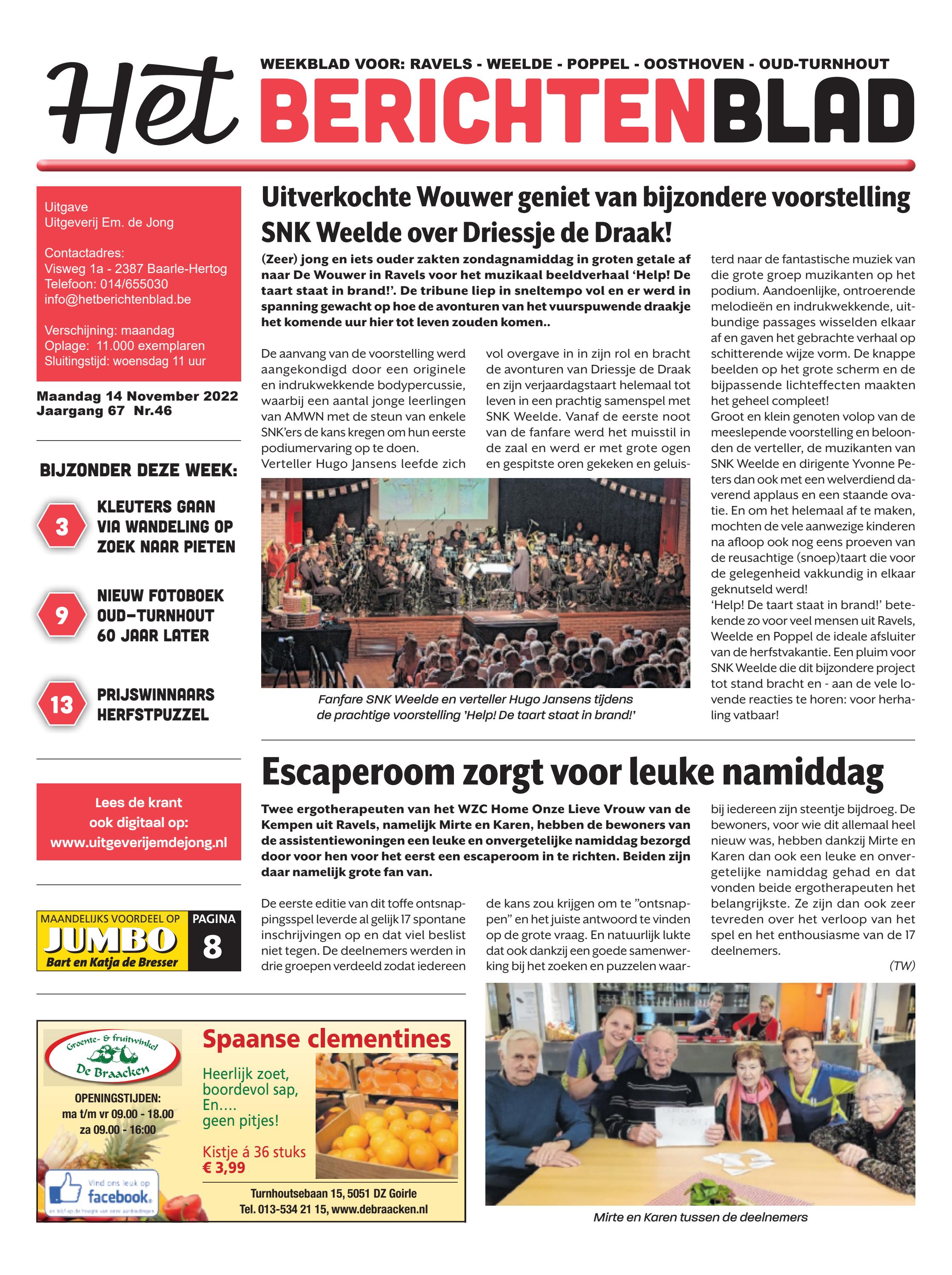 Berichtenblad 14-11-2022 by Uitgeverij Em de Jong - Issuu - Plaats In Zuid Holland 11 Letters