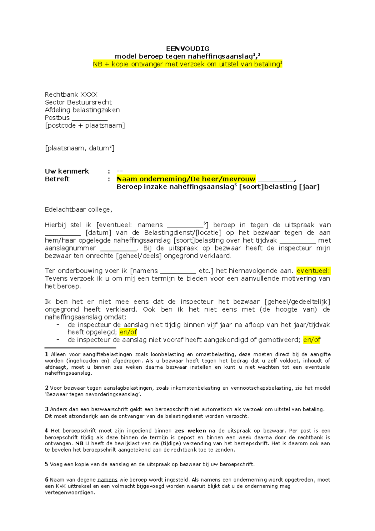 Beroepschrift Voorbeeld - Tijd Voor Een Hoger Beroep Cryptisch