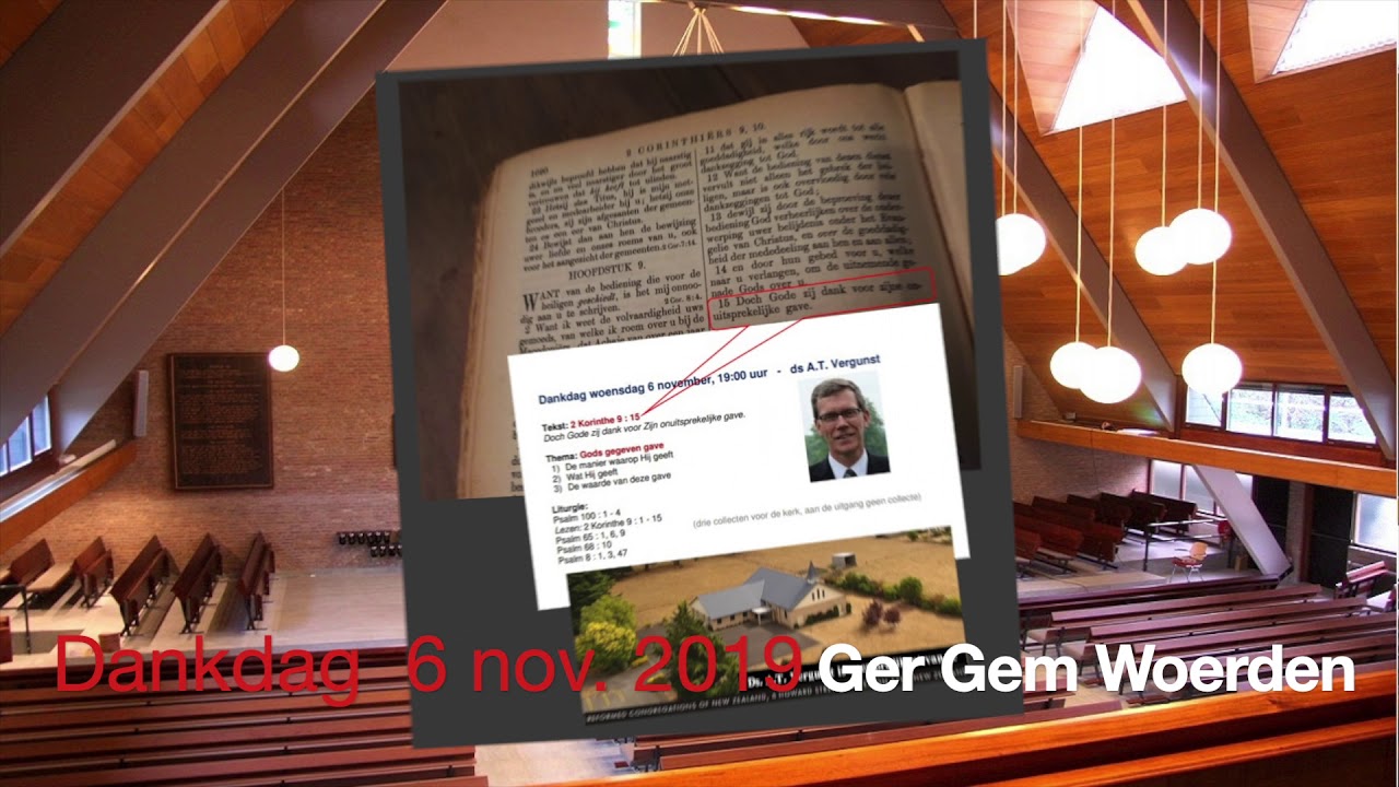 Bethlehemkerk Ger Gem Woerden DANKDAG 2019a - YouTube - Ger Gem Woerden Live