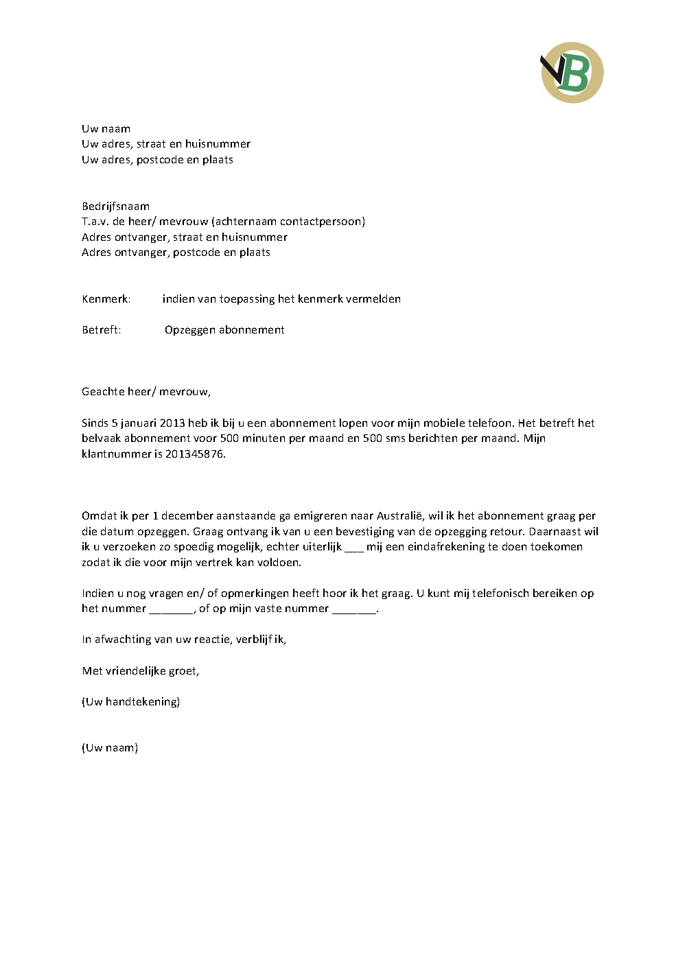 Bezwaarschrift Ontslag - Gratis Sjabloon in Word - Ontslag Op Staande Voet Brief