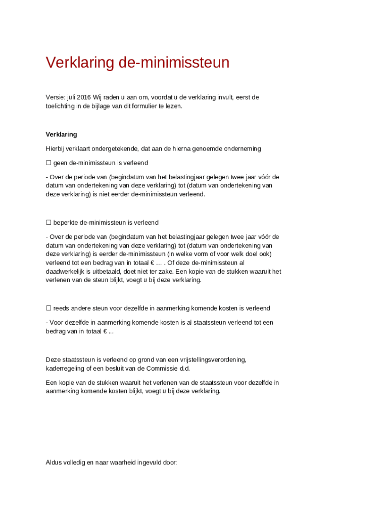 Bijlage 1. Verklaring ontvangst van goederen en inatie Doc Template - Wegvervoer Goederen Deel 1 Pdf