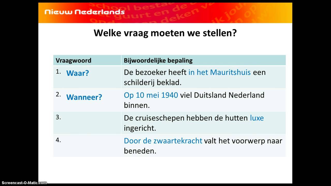 Bijwoordelijke bepaling - YouTube - Hoe Vind Je Het Bijwoordelijke Bepaling