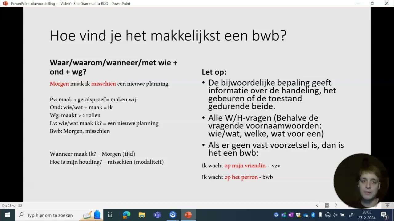 Bijwoordelijke bepaling - YouTube - Hoe Vind Je Bijwoordelijke Bepaling