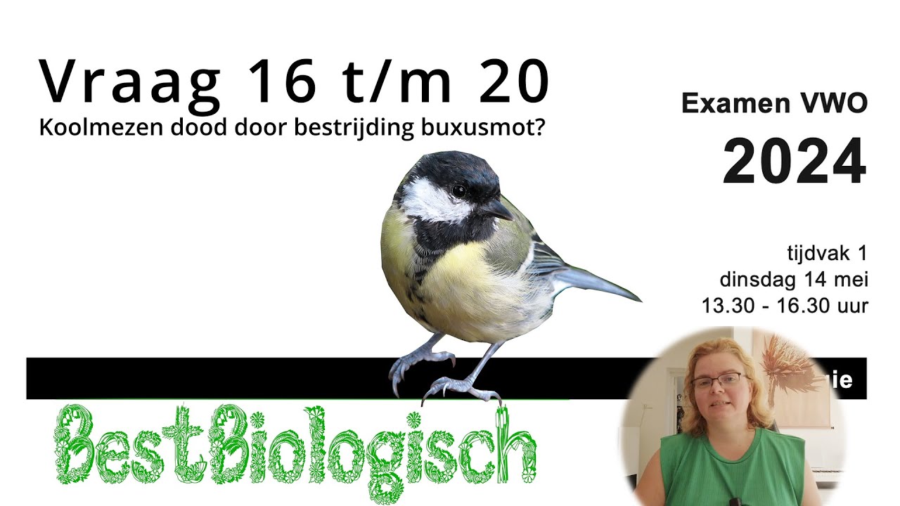 Biologie examen VWO 2024 1e tijdvak Vraag 16 tm 20 - YouTube - Antwoorden Biologie Examen Vwo 2024