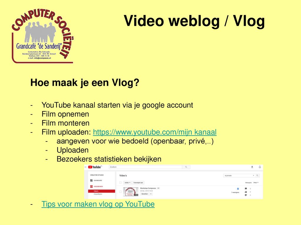 Blog / Vlog woensdag 26 februari ppt download - Hoe Maak Je Een Vlog
