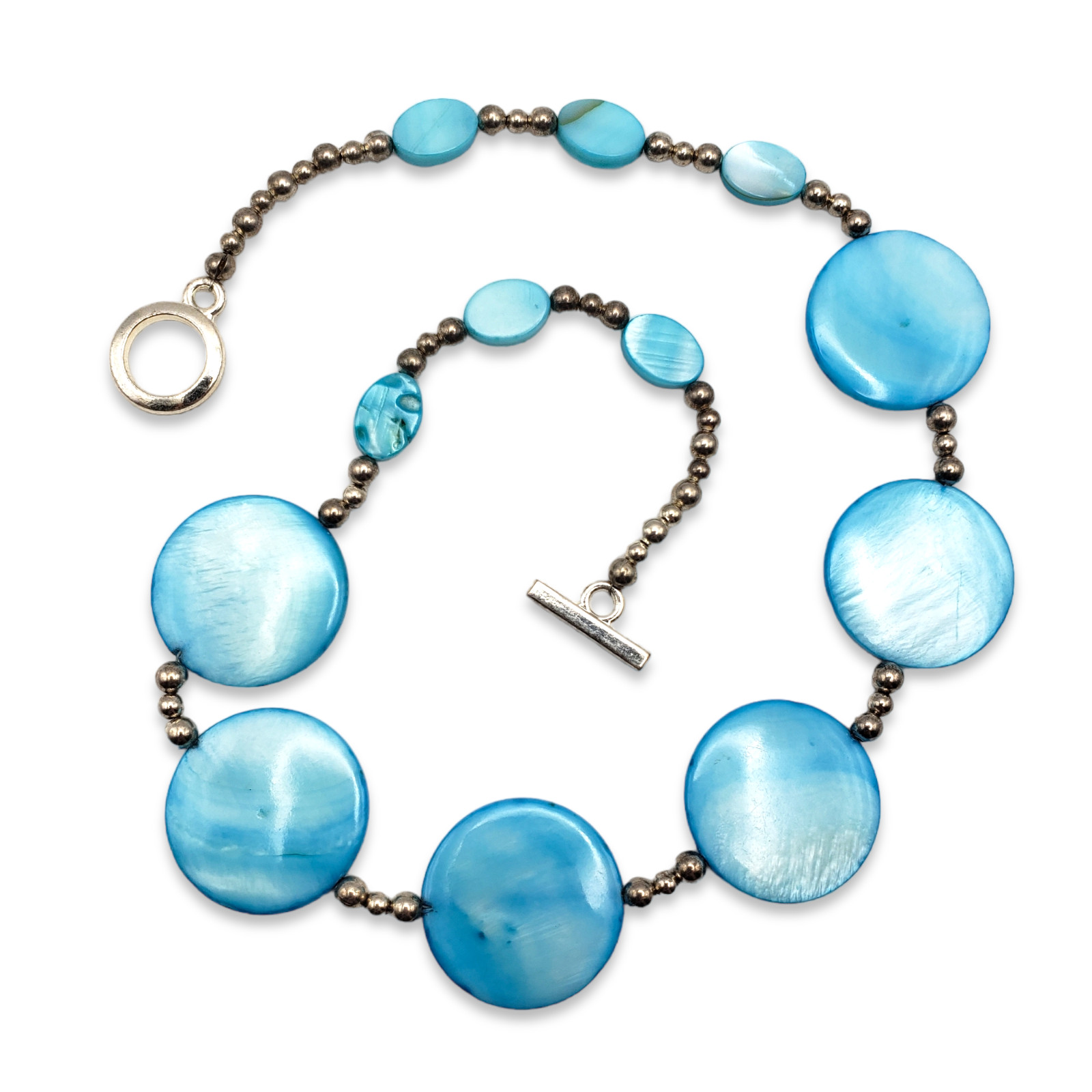 Blue Dyed Mother of Pearl Round Disc Beads Silver Ton… - Gem - Leonardo Da Vinci Het Laatste Avondmaal