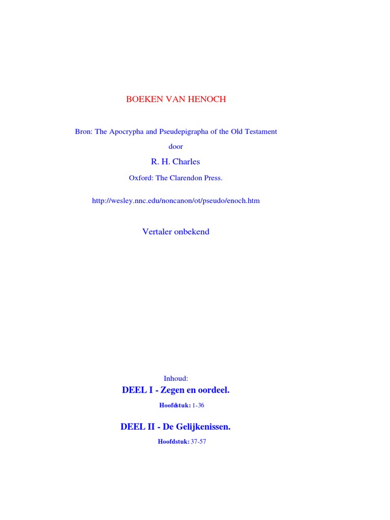 Boeken Van Henoch | PDF - Boek Van Henoch Nederlands Pdf