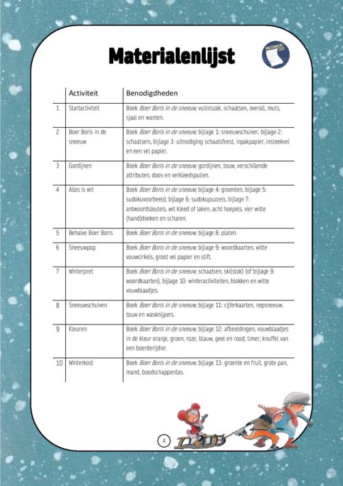 Boer Boris in de sneeuw – Kleuteruniversiteit - Boer Boris In De Sneeuw