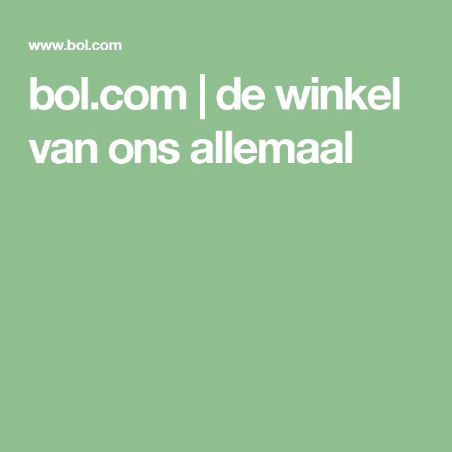 Bol De Winkel Van Ons Allemaal