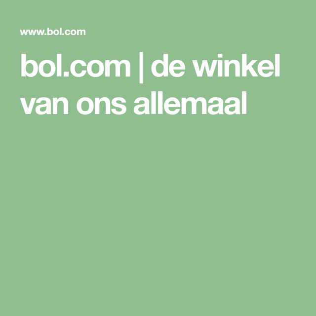 bol.com | de winkel van ons allemaal - Bol De Winkel Van Ons Allemaal