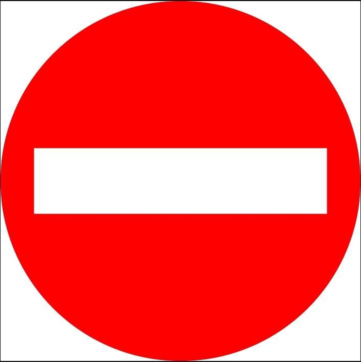 Verboden In Te Rijden Bord