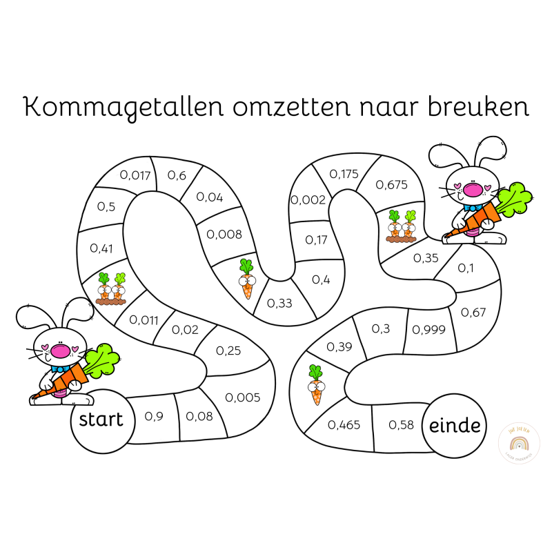 bordspel-Pasen-kommagetallenomzetten-breukenomzetten-download - Breuken Omzetten Naar Kommagetallen Werkblad