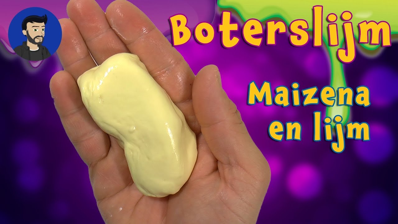 Boterslijm met maizena en lijm - YouTube - Slijm Maken Zonder Lijm En Maizena