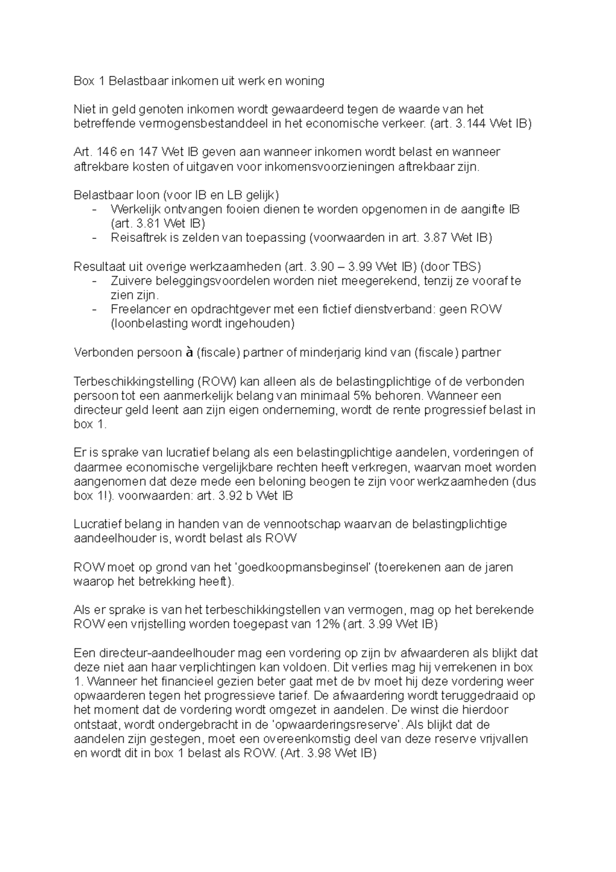 Inkomen Uit Werk En Woning