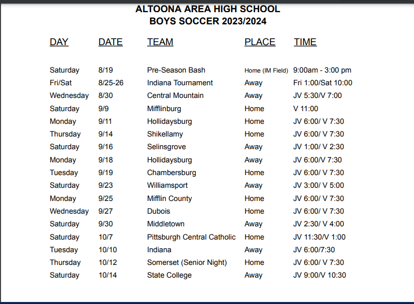 Boy’s soccer season schedule – Mountain Echo - Wanneer Begint De Slimste Mens 2023/2024