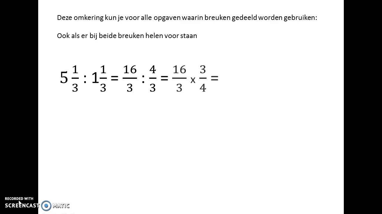 Breuken delen - YouTube - Hoe Doe Je Breuken Plus Elkaar