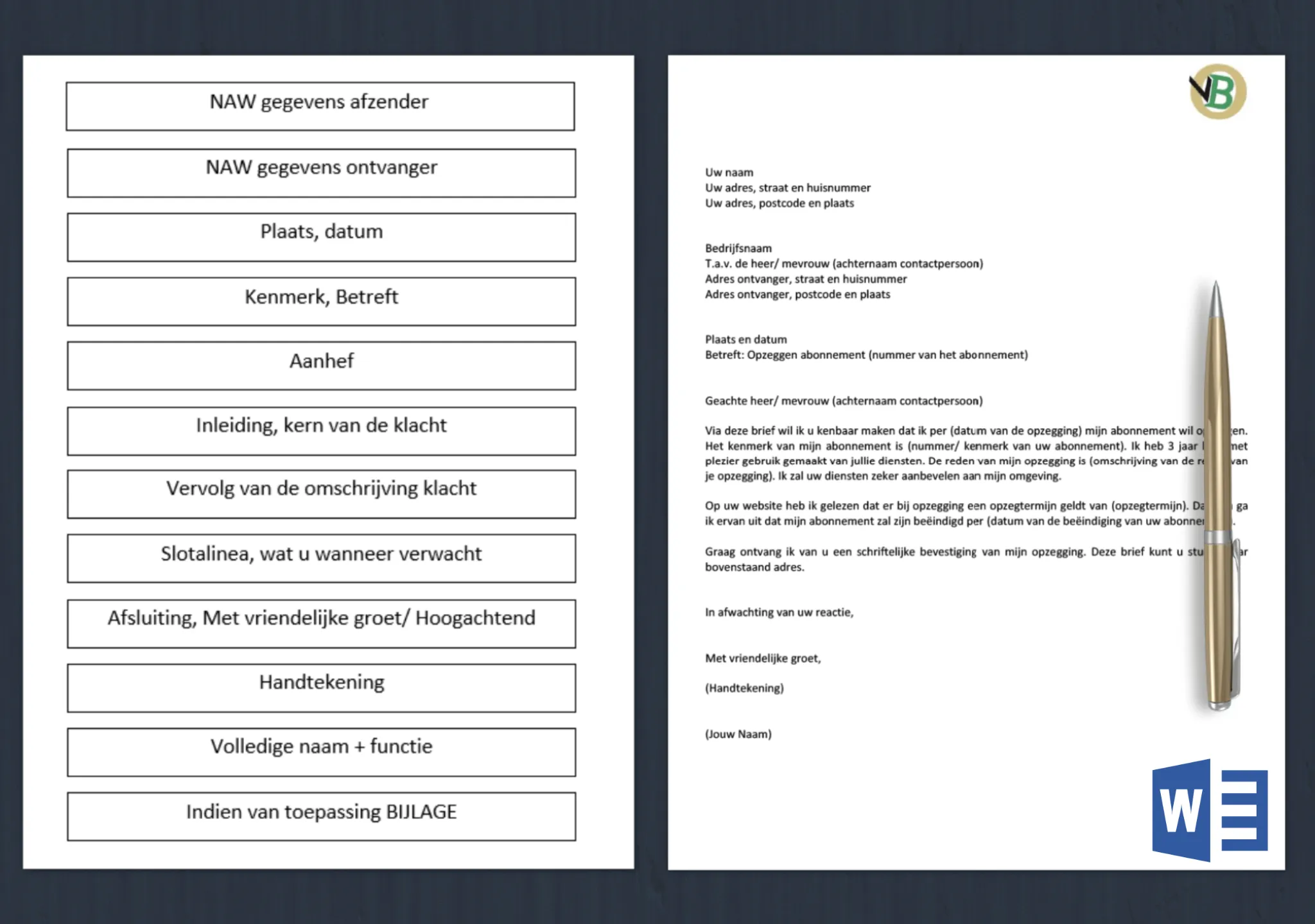 Opstellen Van Een Zakelijke Brief