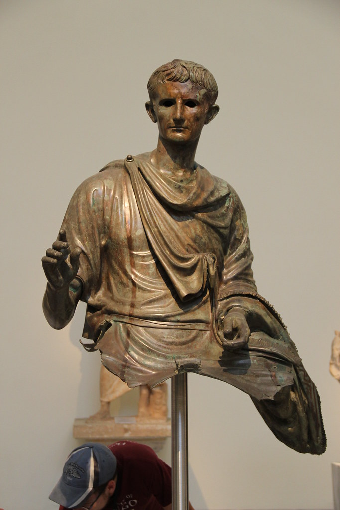 Bronze statue of the Roman Emperor Augustus (27 BC – 14 AD… | Flickr - Augustus Waters Fault In Our Stars