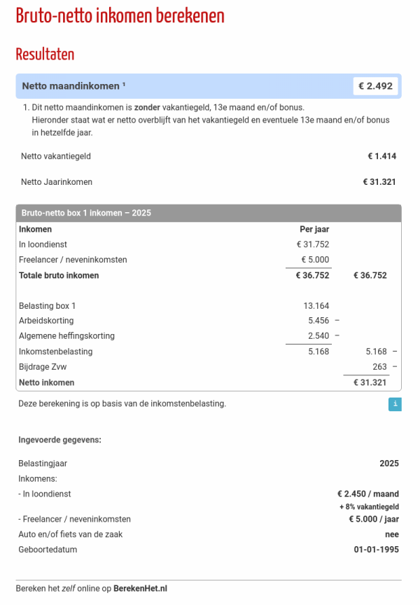 Bruto Netto Berekenen 2024 - Image to u - 200 Euro Bruto Naar Netto